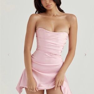 House of CB Blush Pink Strapless Mini Dress